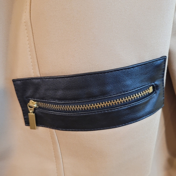 Chico's Tan Jacket with Black Accents - Picture 2 of 7